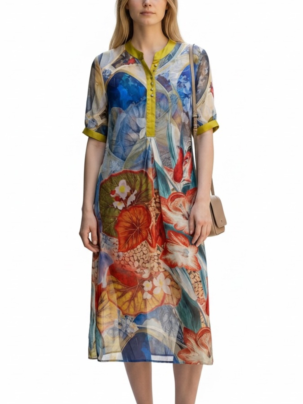 Jean Paul Gaultier Multicolor Floral Midi Dress